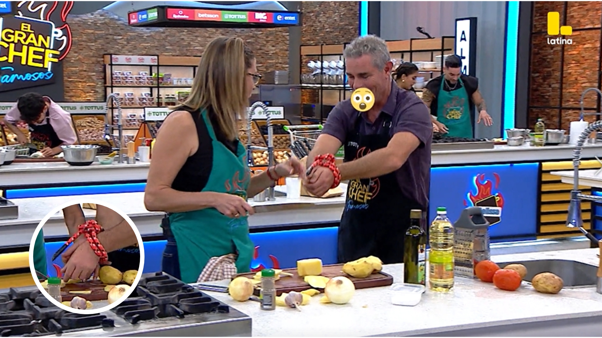 El Gran Chef Famosos: Julián Legaspi se queda AMARRADO mientras todos ya cocinaban