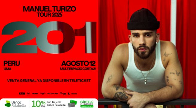 Manuel Turizo CONFIRMA concierto en Perú para agosto como parte de su gira “201”