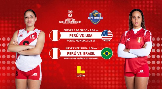 ¡Jueves de pura garra! Latina transmitirá EN VIVO Perú vs. Estados Unidos Y Perú vs. Brasil