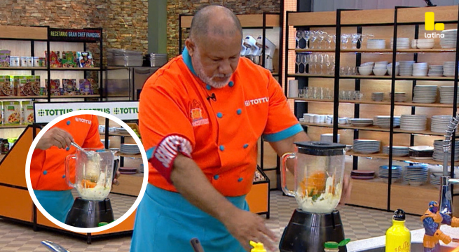 El Gran Chef Famosos: Thanos Palao licúa su ají con cuchara de metal ADENTRO