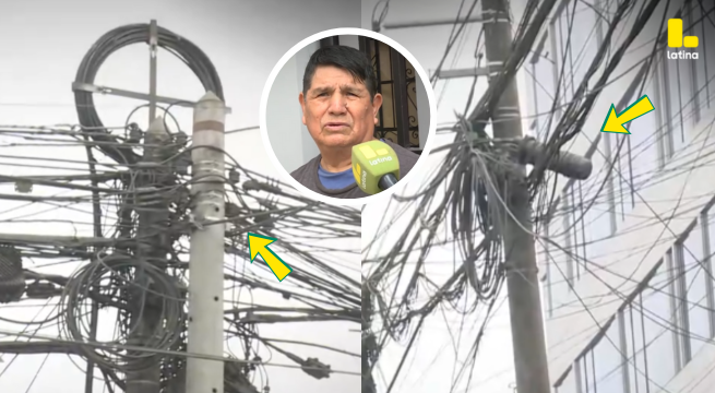 Cables aéreos generan malestar en vecinos de Ate, Santa Anita y San Luis