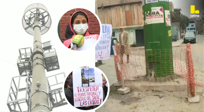 Vecinos de San Juan de Lurigancho se INDIGNAN por instalación IRREGULAR  de ANTENA de TELEFONÍA MÓVIL