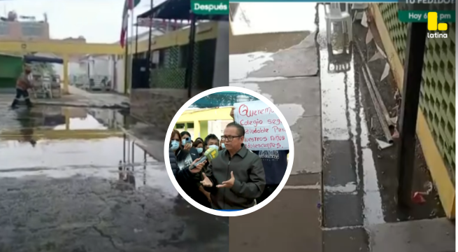 Obras provocan INUNDACIÓN en COLEGIO y preocupa a padres junto a docentes
