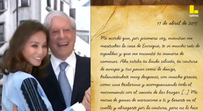 Publicación de cartas PASIONALES de Mario Vargas Llosa: controversia y relaciones ROMÁNTICAS