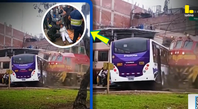 Choque en FERROCARRIL: IMPACTO de tren y transporte público deja 10 HERIDOS en El Agustino