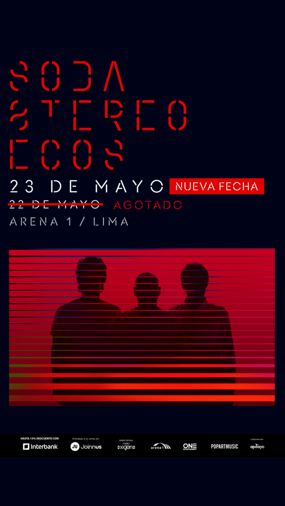 SODA STEREO ANUNCIA SEGUNDA FECHA DE CONCIERTO EN LIMA POR ENTRADAS AGOTADAS