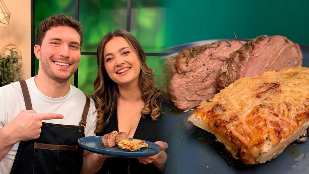 ¡Aprende a preparar un delicioso LOMO DE CARNE AL HORNO con GRATÍN DE PAPA junto a STEFANO MEIER en vivo desde Arriba Mi Gente!