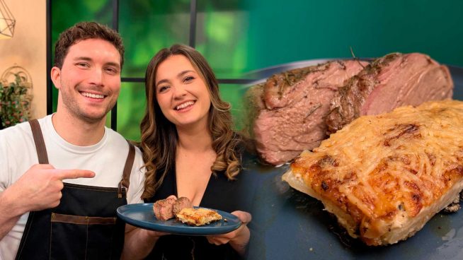 ¡Aprende a preparar un delicioso LOMO DE CARNE AL HORNO con GRATÍN DE PAPA junto a STEFANO MEIER en vivo desde Arriba Mi Gente!